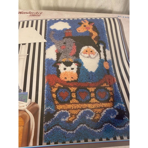 Latch Hook Tapestry Kit, Noah’s Ark. #4121, WonderArt by Caron International. - Picture 7 of 13